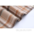 Doppelgesichtes Plaid Fleece gewebter Wollstoff für Mantel